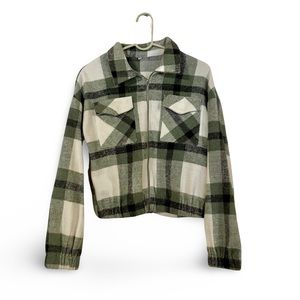 Flannel Cropped Jacket